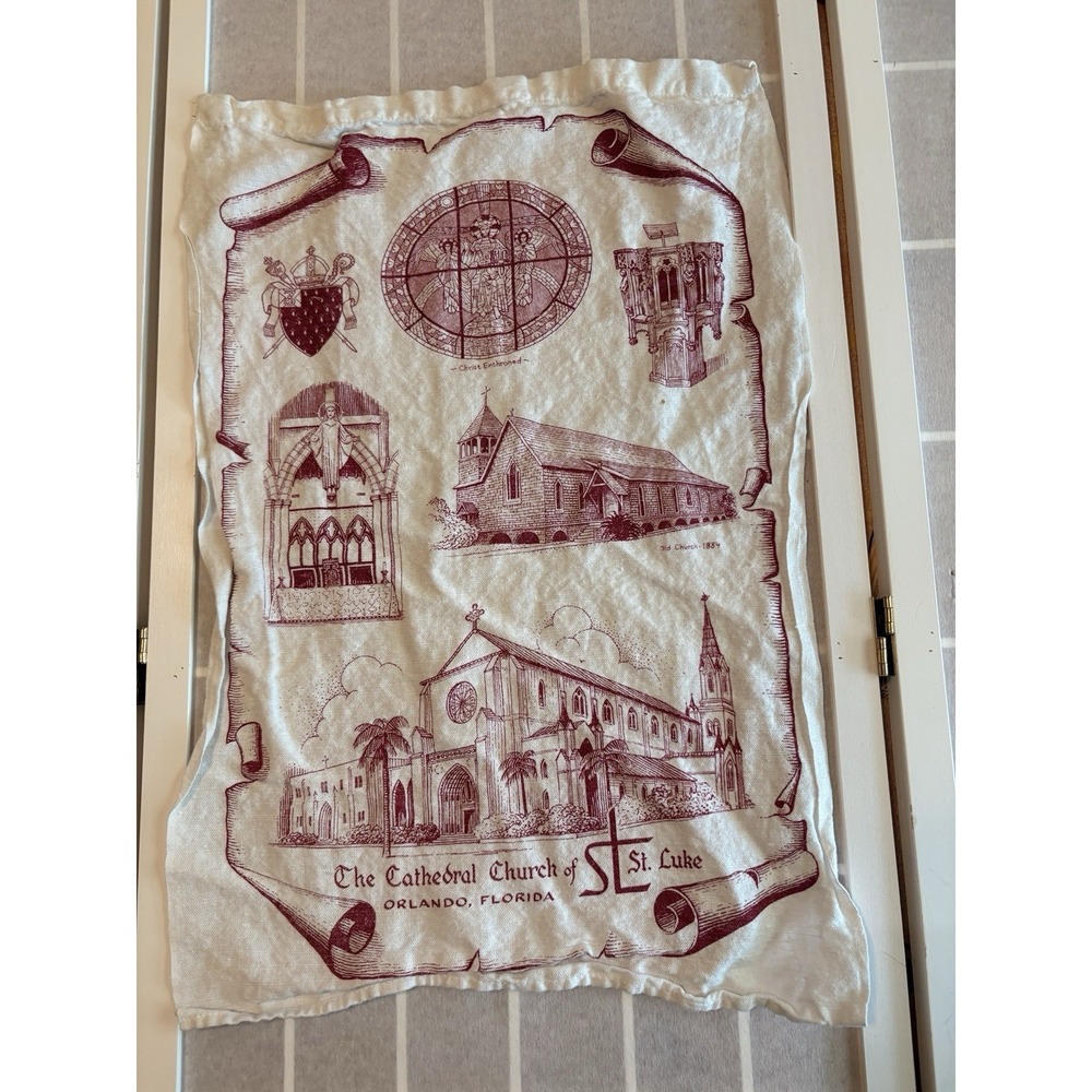 The Cathedral Of Saint Luke Orlando Red White Linen Cloth Catholic Church